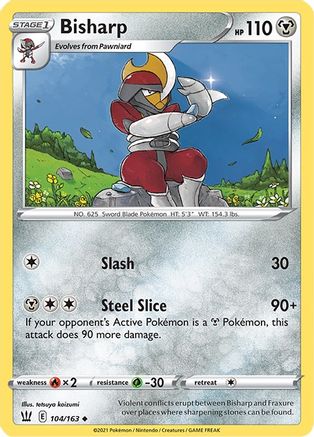 Bisharp (104/163) - SBS  - Uncommon - Reverse Holofoil
