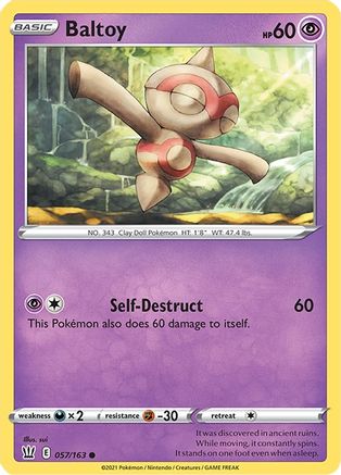 Baltoy (057/163) - SBS  - Common - Reverse Holofoil