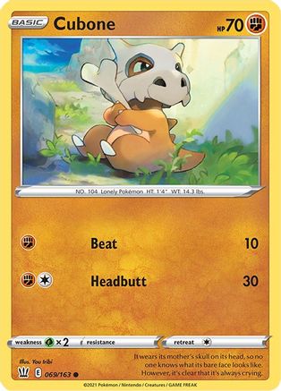 Cubone (069/163) - SBS  - Common