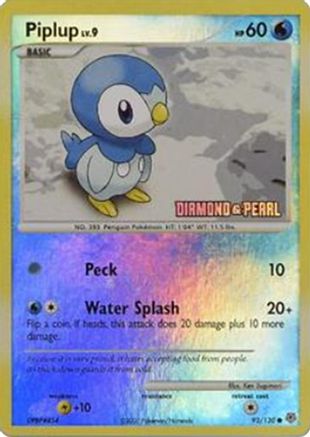 Piplup (093/130) - BKP  - Promo - Reverse Holofoil