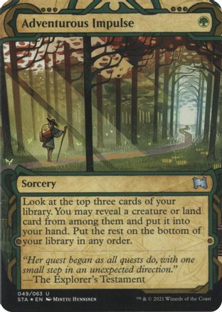 Adventurous Impulse (Foil Etched) (STA-49E) - uncommon (Borderless) - Foil