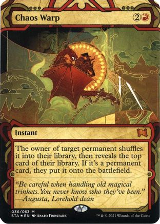 Chaos Warp (Foil Etched) (STA-36E) - mythic (Borderless) - Foil