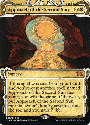 Approach of the Second Sun (Foil Etched) (STA-01E) - mythic (Borderless) - Foil