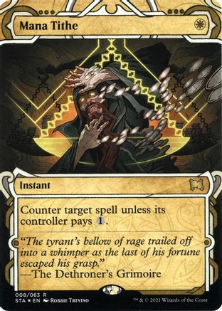 Mana Tithe (STA-08E) - rare (Borderless) - Foil