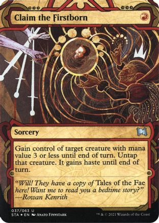 Claim the Firstborn (Foil Etched) (STA-37E) - uncommon (Borderless) - Foil