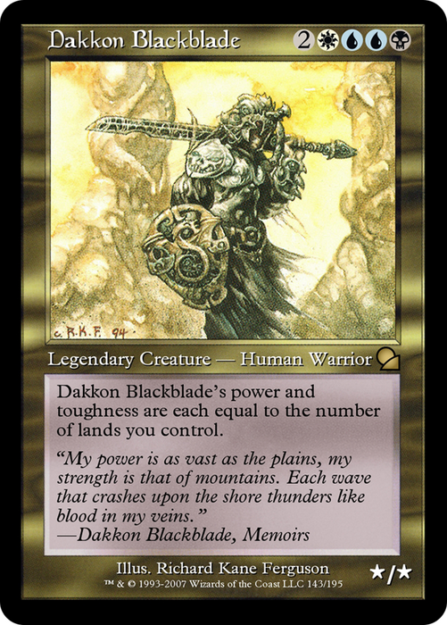 Dakkon Blackblade (ME1-143) - rare - Foil