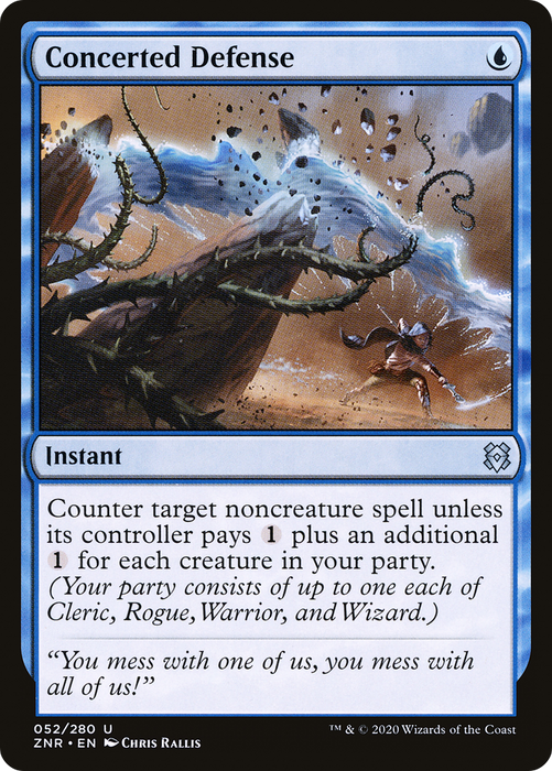 Concerted Defense (ZNR-052) - uncommon - Foil
