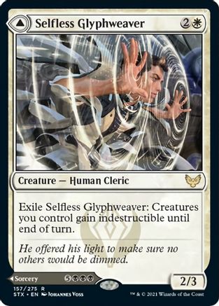 Selfless Glyphweaver // Deadly Vanity (STX-157) - rare - Foil