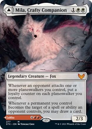 Mila, Crafty Companion // Lukka, Wayward Bonder (STX-277) - mythic (Borderless) - Foil