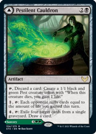 Pestilent Cauldron // Restorative Burst (STX-154) - rare - Foil
