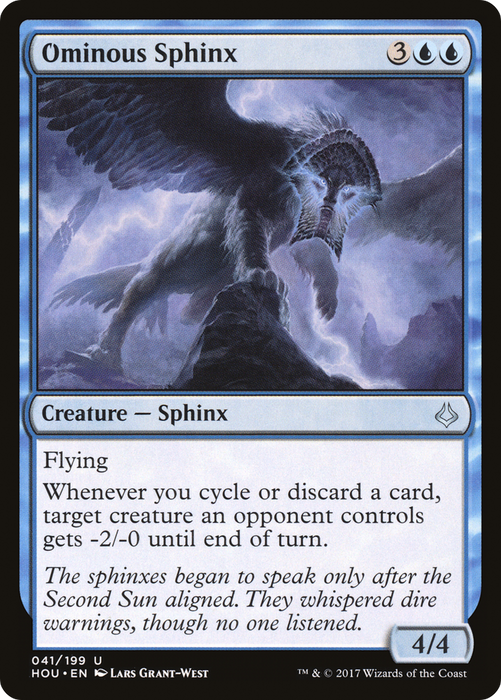 Ominous Sphinx (HOU-041) - uncommon