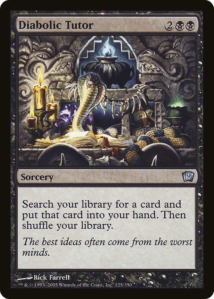 Diabolic Tutor (9ED-125★) - uncommon - Foil