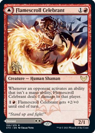 Flamescroll Celebrant // Revel in Silence (PRE-150S) - rare - Foil