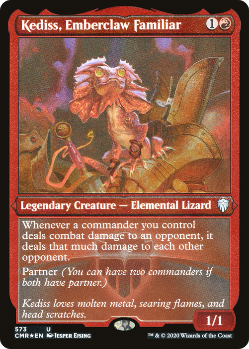 Kediss, Emberclaw Familiar (CMR-573) - uncommon - Etched Foil