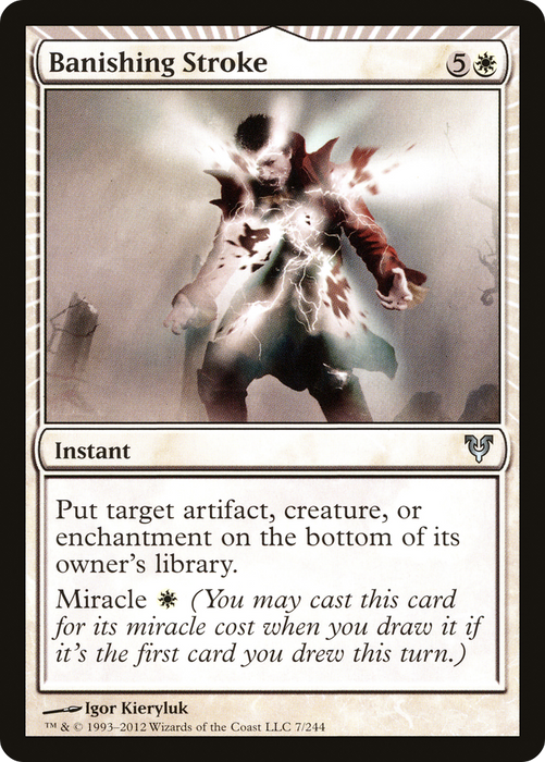 Banishing Stroke (AVR-007) - uncommon: (miracle) - Foil