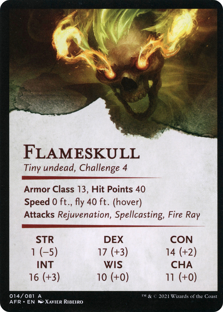 Flameskull // Flameskull (AAFR-014) - common (Borderless) - Foil