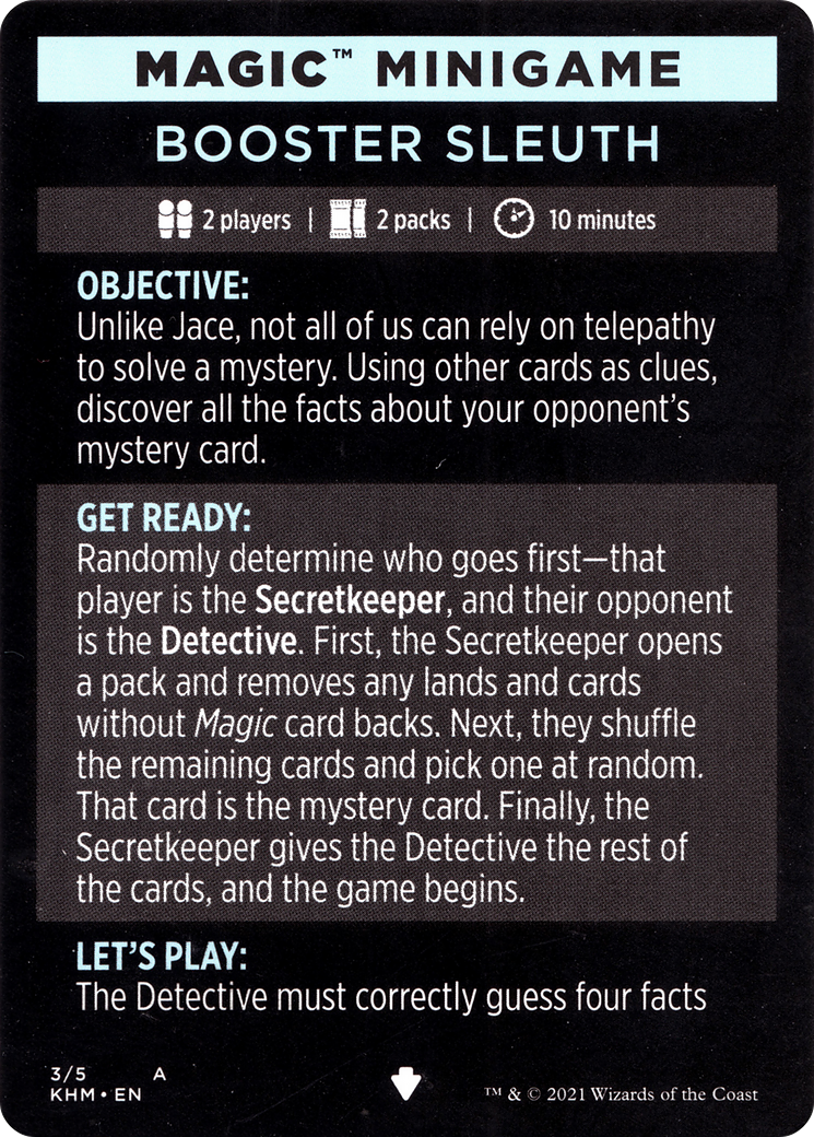 Booster Sleuth // Booster Sleuth (cont'd) (MKHM-003) - common