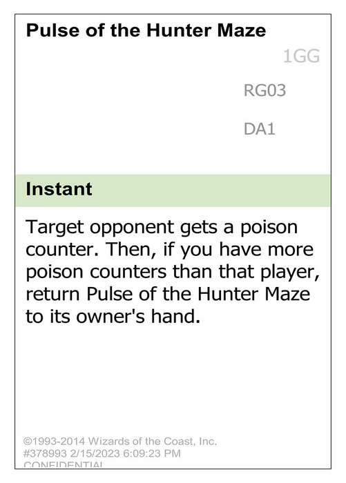 Pulse of the Hunter Maze (UNK-RG03C) - rare