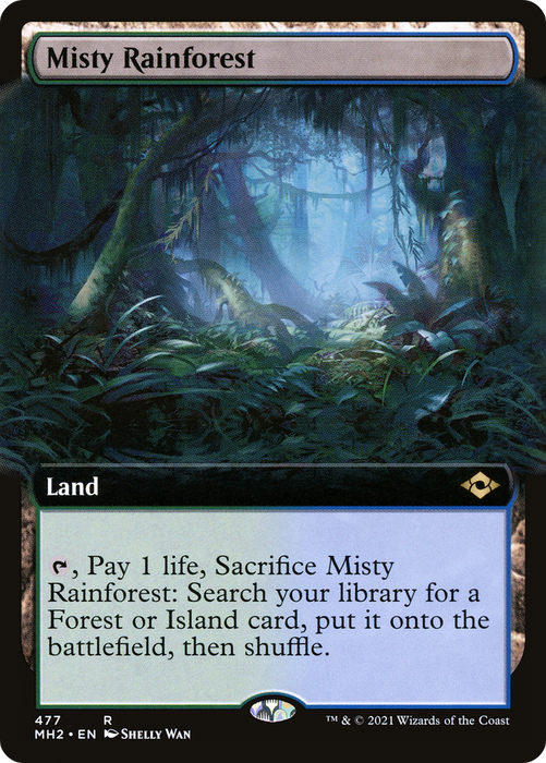 Misty Rainforest (MH2-477) - rare: (Extended Art)