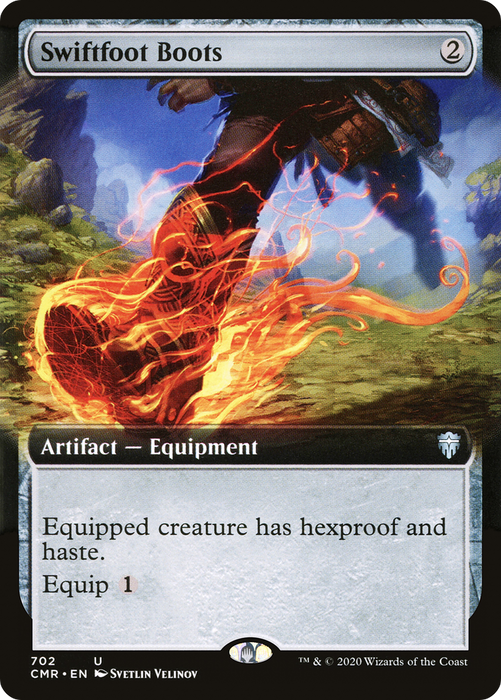 Swiftfoot Boots (CMR-702) - uncommon: (Extended Art) - Foil