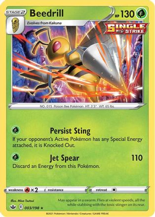 Beedrill (003/198) - SCR  - Holo Rare - Holofoil