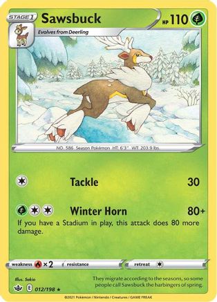 Sawsbuck (012/198) - SCR  - Rare - Reverse Holofoil