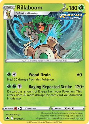 Rillaboom (018/198) - SCR  - Holo Rare - Reverse Holofoil