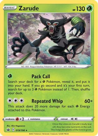 Zarude (019/198) - SCR  - Holo Rare - Holofoil