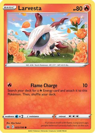 Larvesta (023/198) - SCR  - Common - Reverse Holofoil