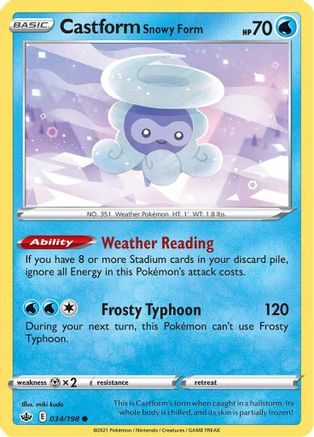 Castform Snowy Form (034/198) - SCR  - Common