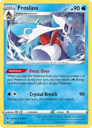 Froslass (036/198) - SCR  - Holo Rare - Reverse Holofoil