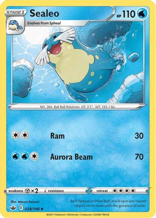 Sealeo (038/198) - SCR  - Uncommon - Reverse Holofoil