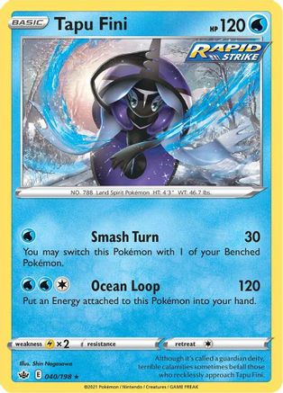 Tapu Fini (040/198) - SCR  - Holo Rare - Holofoil
