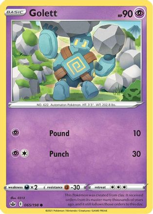 Golett (065/198) - SCR  - Common - Reverse Holofoil