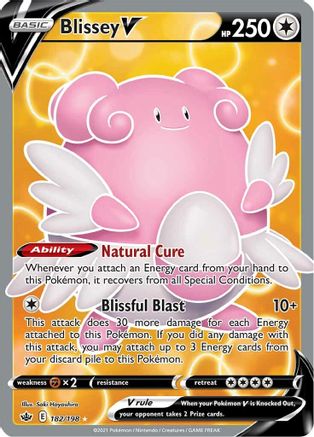Blissey V (Full Art) (182/198) - SCR  - Ultra Rare - Holofoil