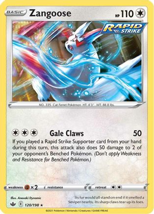 Zangoose (120/198) - SCR  - Rare - Reverse Holofoil
