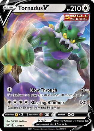 Tornadus V (124/198) - SCR  - Ultra Rare - Holofoil