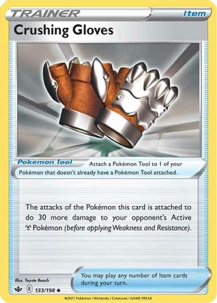 Crushing Gloves (133/198) - SCR  - Uncommon - Reverse Holofoil