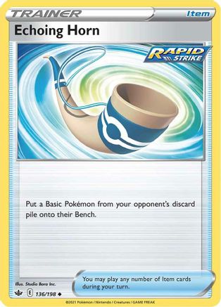 Echoing Horn (136/198) - SCR  - Uncommon - Reverse Holofoil