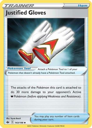 Justified Gloves (143/198) - SCR  - Uncommon - Reverse Holofoil
