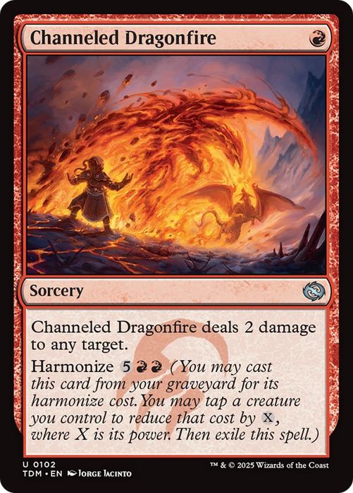 Channeled Dragonfire (TDM-102) - uncommon - Foil