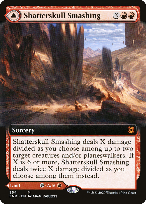 Shatterskull Smashing // Shatterskull, the Hammer Pass (ZNR-354) - mythic: (Extended Art) - Foil