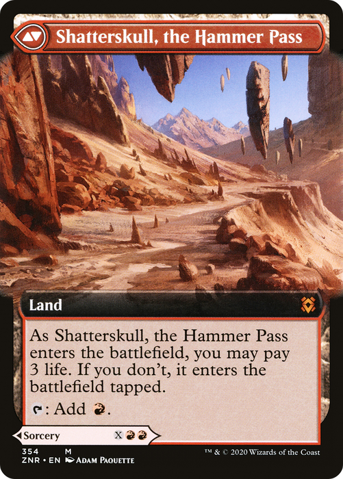 Shatterskull Smashing // Shatterskull, the Hammer Pass (ZNR-354) - mythic: (Extended Art) - Foil