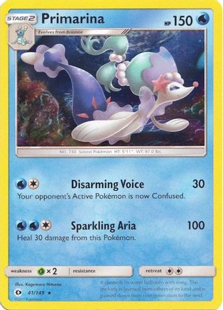 Primarina (041/149) - MCP  - Holo Rare - Holofoil