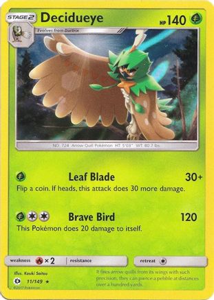 Decidueye (011/149) - MCP  - Holo Rare - Holofoil