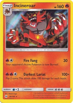 Incineroar (026/149) - MCP  - Holo Rare - Holofoil