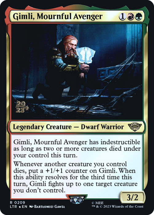 Gimli, Mournful Avenger (PRE-209S) - rare - Foil