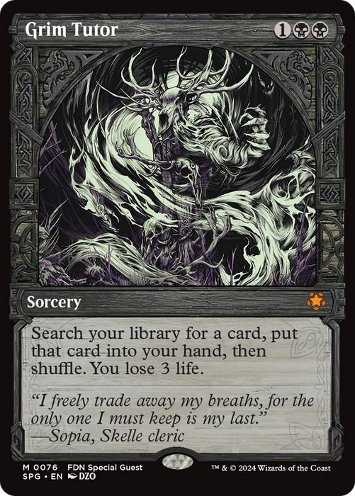 Grim Tutor (SPG-076) - mythic: (Showcase) - Foil
