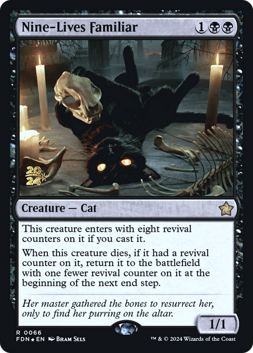 Nine-Lives Familiar (PRE-66S) - rare - Foil