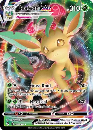 Leafeon VMAX (008/203) - SES  - Ultra Rare - Holofoil